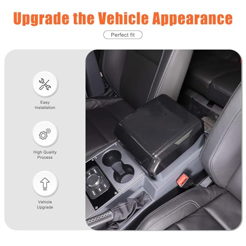 Armrest Box Cover Center Console Pad Compatible with INEOS Grenadier 2020 (Carbon Fiber)