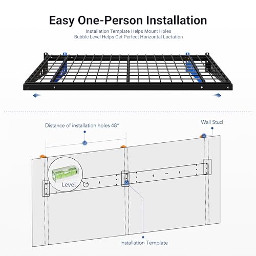 2x4ft Garage Storage (Black / 2 pack-2x4 ft)