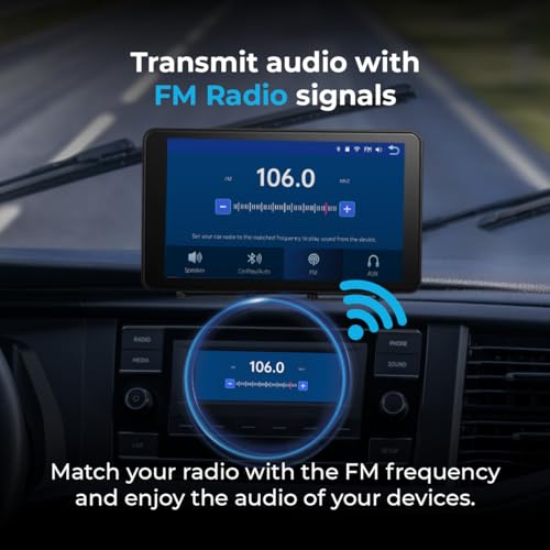 7" Wireless CarPlay & Android Auto Screen with Backup Camera