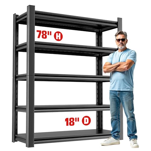 Garage Shelving Storage Rack (16"D x40"W x78"H)
