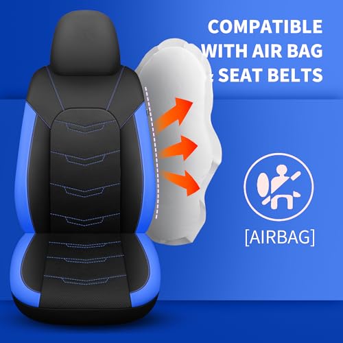 Car Seat Cover (N2 Black Blue / Full Set)
