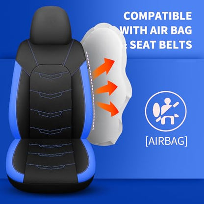 Car Seat Cover (N2 Black Blue / Full Set)