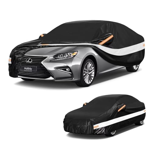 10 Layers Car Cover Custom Fit for Lexus ES ES350 ES300 ES300h ES350e ES500e (Black Gray / Custom Fit for Lexus ES)