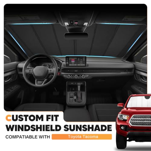 Windshield Sun Shade Compatible for Toyota Tacoma 2016 (FOR | Thickened Toyota Tacoma 2016-2023)