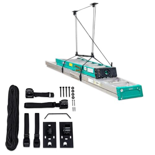 Ladder Storage Ceiling Pulley System (8 ft - 10 ft Ceiling)
