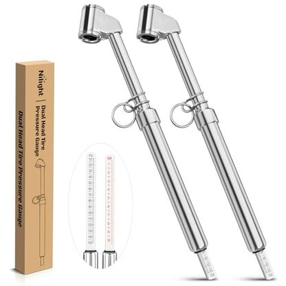 2 Pack Dual Head Tire Pressure Gauge 10 (2pc Tire Pressure Gauge)