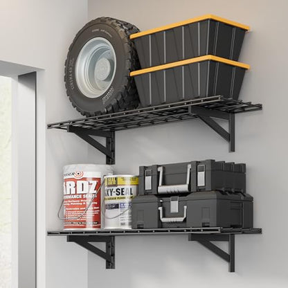 2 Pack Wall Mounted Garage Shelving (2 pack-1x4ft)