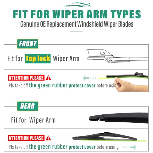 Windshield Wiper Blades Replacement for Infiniti QX60 2022 (26" 19" 12")