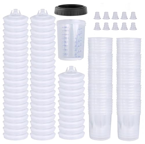 Disposable Paint Sprayer Mixing Cup for Automotive Paint Gun (6 Ounce Kit)