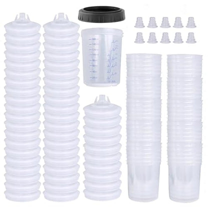 Disposable Paint Sprayer Mixing Cup for Automotive Paint Gun (6 Ounce Kit)