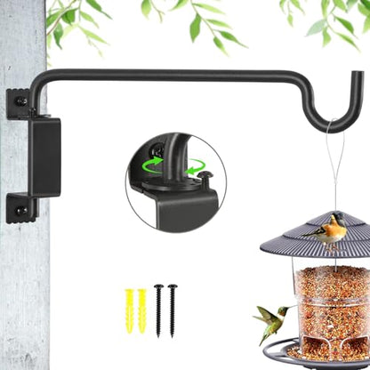 12" 360° Swivel Plant Hanger (Black / 12in-1-U-Swivel)
