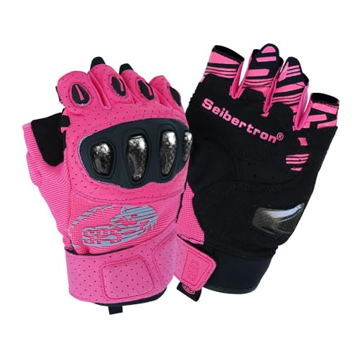 SPS 5 Unisex Touchscreen Road Racing Motorcycle MTB Sports Gloves Also fit BMX MX ATV Mountain Bike Bicycle Cycling Off (Pink SPS-5 / XXL Adult)