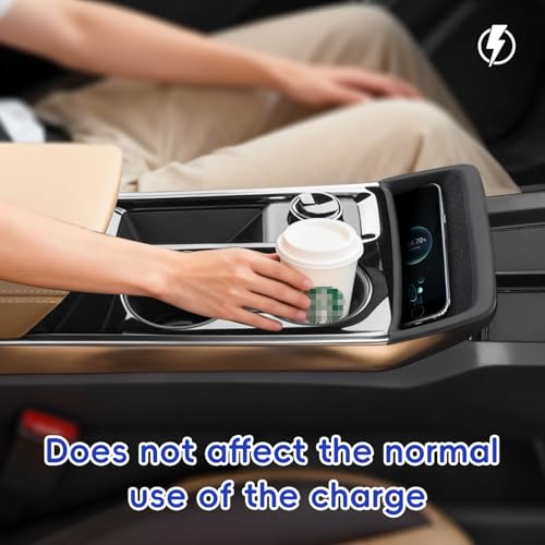 Center Console Organizer Tray & Cup Holder Insert Compatible with 2025 Chevy Equinox Accessories Car Center Console Mat