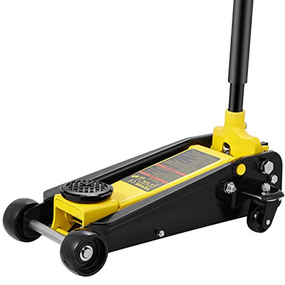 3 Ton Low Profile Floor Jack for All Terrain Vehicles (yellow)