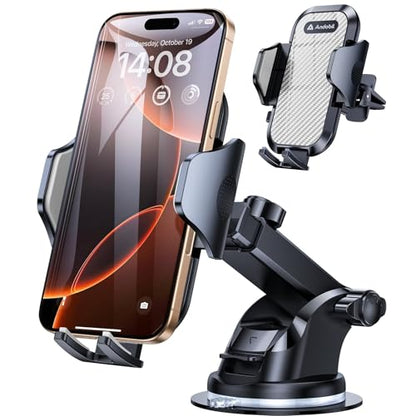 Car Phone Mount [Ultra Stable & Big Phones Friendly] Cell Phone Holders for Your Car Dashboard Windshield Vent Truck