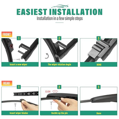 Windshield Wiper Blades Replacement for 2011 (26"/20"/13")