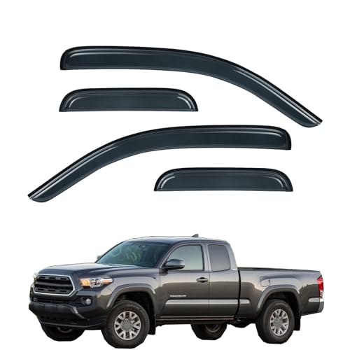 Outside Rain Guards Compatible with Toyota Tacoma Access 05 (For Tacoma Access 2005-2015)
