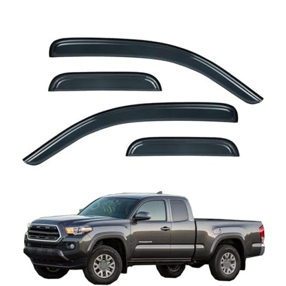 Outside Rain Guards Compatible with Toyota Tacoma Access 05 (For Tacoma Access 2005-2015)