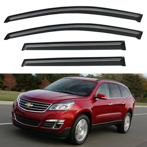 Window Visors Rain Guards for 2009 (2009-2017 Chevy Traverse)