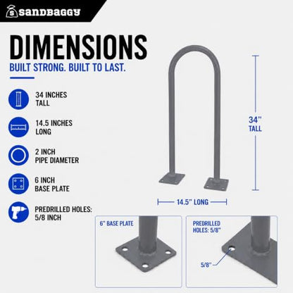 U Shaped Bike Rack (Gray)