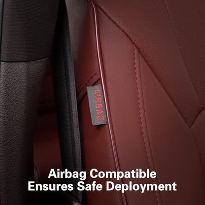 Sienna Seat Covers for 2021 2022 2023 2024 2025 2026 Toyota Sienna LE (Leather (Burgundy) / 2021-2026 8 Seats, 2nd Row 4/2/4 Split)
