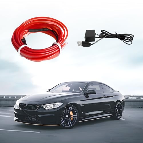 EL Wire Car LED Strip Lights (Red / 10FT)