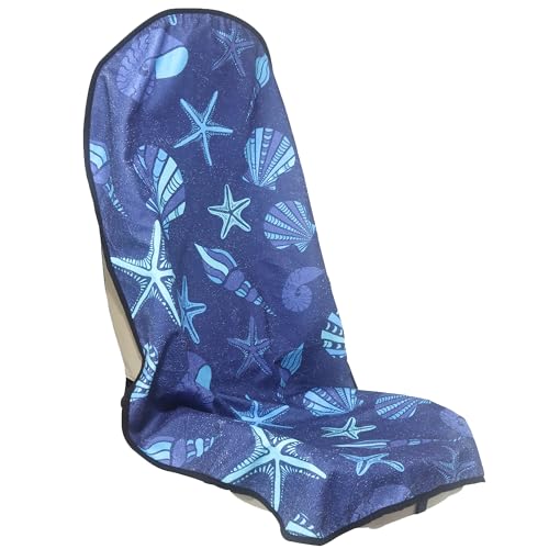 Car Seat Cover Protector Front Seats (1Pcs Front Seat Towel / Conch Shells Starfish)
