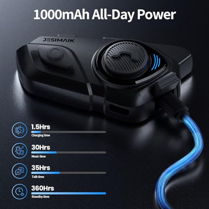 Motorcycle Helmet Bluetooth Headset (2 Pack)