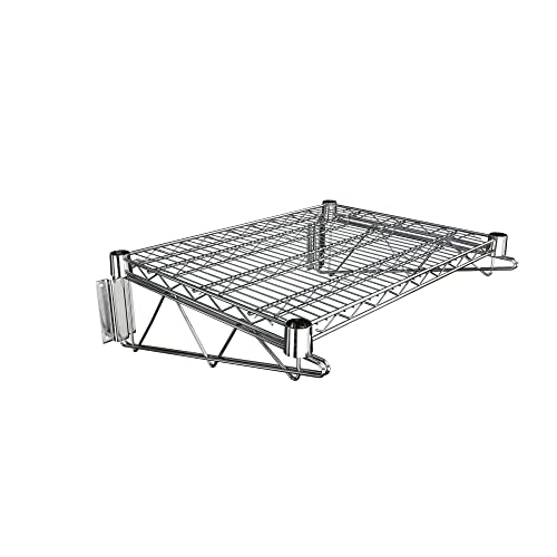 18" x 24" Chrome Wire Wall Mount Shelf (Chrome / 18" x 24")