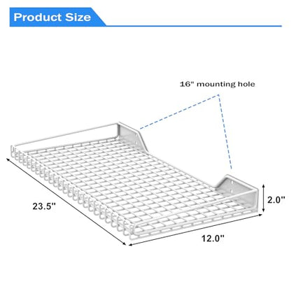 2 Pack Wall Mounted Storage Shelves (White / 12*23.5")