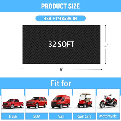 4x8 FT Garage Floor Mat (4x8 FT / Black)