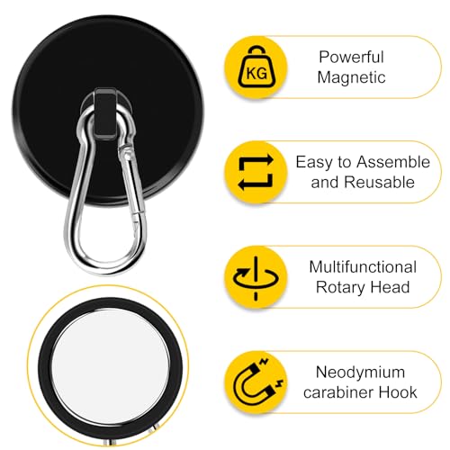 Magnetic Hooks (Black / 1.73in)