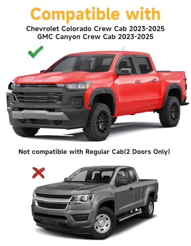 Window Visors Rain Guards for Chevy Colorado (2023-2026 Chevy Colorado/GMC Canyon Crew Cab)