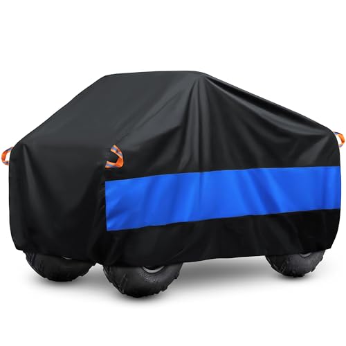 ATV Cover Waterproof Heavy Duty Universal Quad Cover Outdoor Storage Cover 4 Wheeler UV Protection for Polaris Yamaha Honda Suzuki Kawasaki (Black / A1-78.7''L x 37.4''W x 41.7''H)