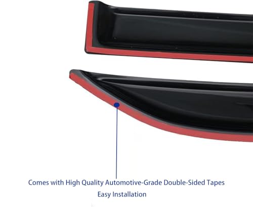Window Visors Rain Guards Fits 2009 (2009-2014 Ford F150 SuperCrew Cab)