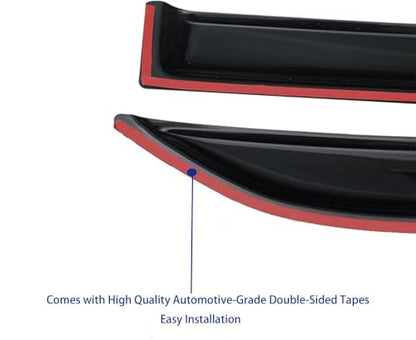 Window Visors Rain Guards Fits 2009 (2009-2014 Ford F150 SuperCrew Cab)