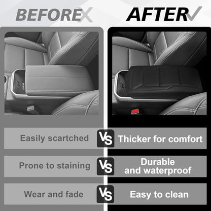 Armrest Cover for GMC Terrain 2025 2026 (30) 25+ |Terrain| Black, Regular)
