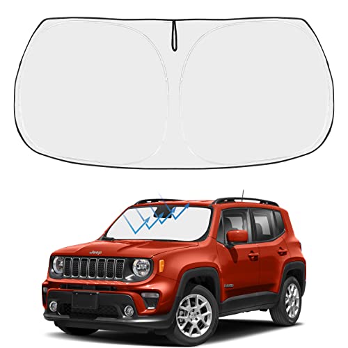 Custom Fit Car Windshield Sun Shade for 2015 (2015-2023 Jeep Renegade)