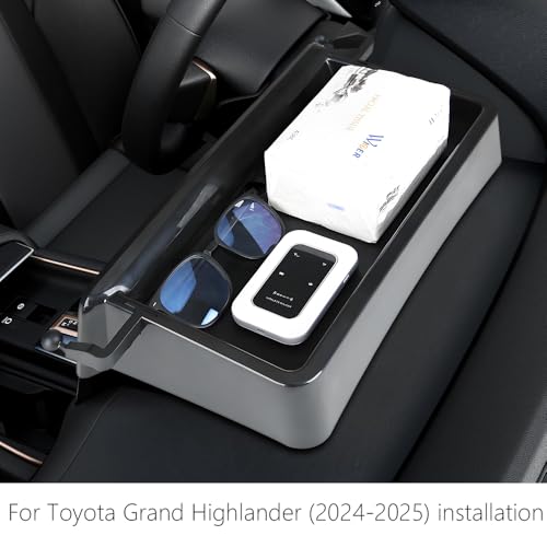 Car Phone Holder Center Console Organizer for Toyota Grand Highlander 2024 2025 2026 Auto Accessories Navigation Bracket Interior Decoration Screen Dash Board Mobile Cell Phone Mount case (for Grand Highlander 2024-2026【Holder Box】)