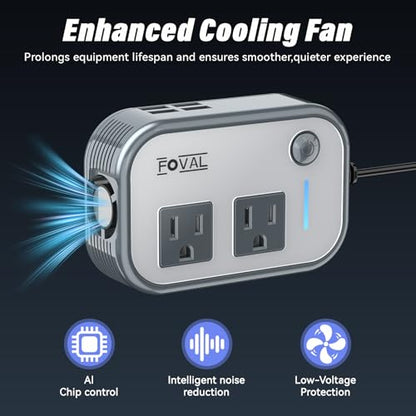 200W Car Power Inverter (Grey)