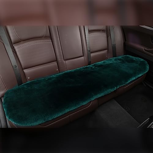 Genuine Sheepskin Car Rear Seat Rear Cover for Fuzzy Fur Wool Cushion (Alpine Green)