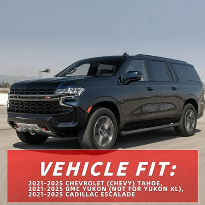 in Channel Rain Guards Fit for 2021 2022 2023 2024 2025 2026 Chevrolet (Fit for 2021-2026 Tahoe)