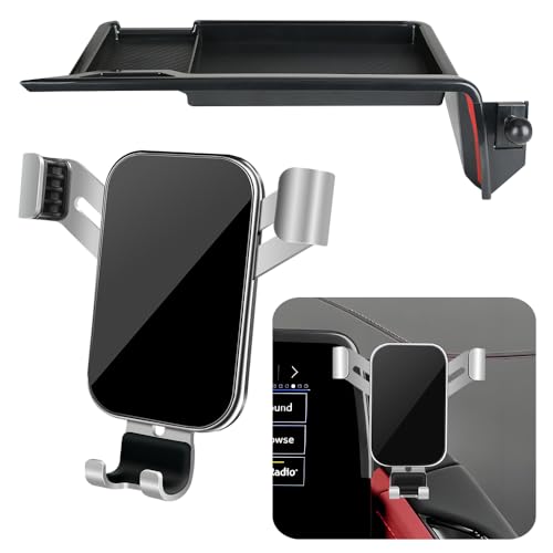 Car Phone Holder Center Console Organizer Tray for Chevrolet Chevy Corvette 2020 2021 2022 2023 2024 2025 2026 2027 C8 Auto Accessories Cell Phones Mount Dashboard Mobile CellPhone Screen Stand