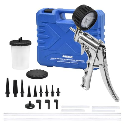 Hand Vacuum Pump Brake Bleeder Kit (Silver)