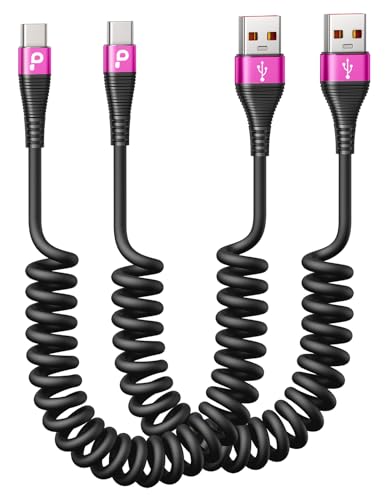 USB A to USB C Cable for Car (3FT / USB A to USB C / Rose Red)