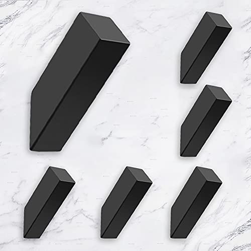 Black Towel Hooks (Black / 6 Pack)