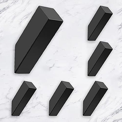 Black Towel Hooks (Black / 6 Pack)