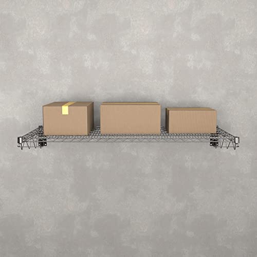 24" x 60" Chrome Wire Wall Mount Shelf (Chrome / 24" x 60")