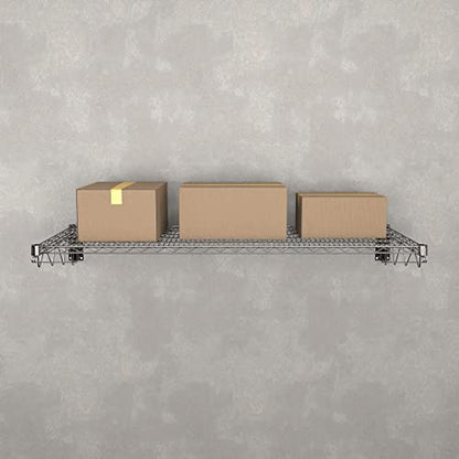 24" x 60" Chrome Wire Wall Mount Shelf (Chrome / 24" x 60")