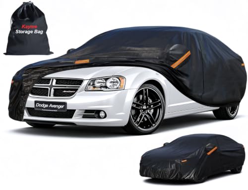 7 Layers Waterproof Sedan Car Cover for Dodge Avenger 1995 (PE-Black / Custom Fit Dodge Avenger)